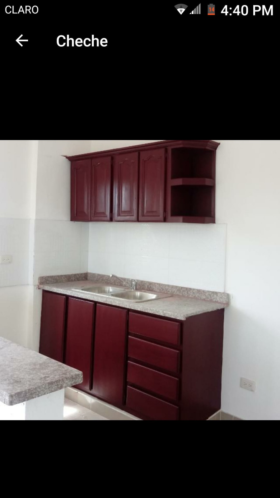 muebles y colchones - Gabinete para cocina pequeña en madera  2