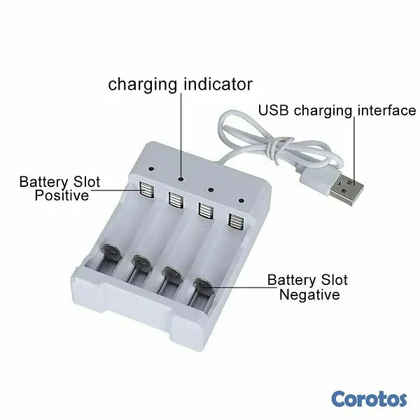 accesorios para electronica - Cargador de pilas AA y AAA 3