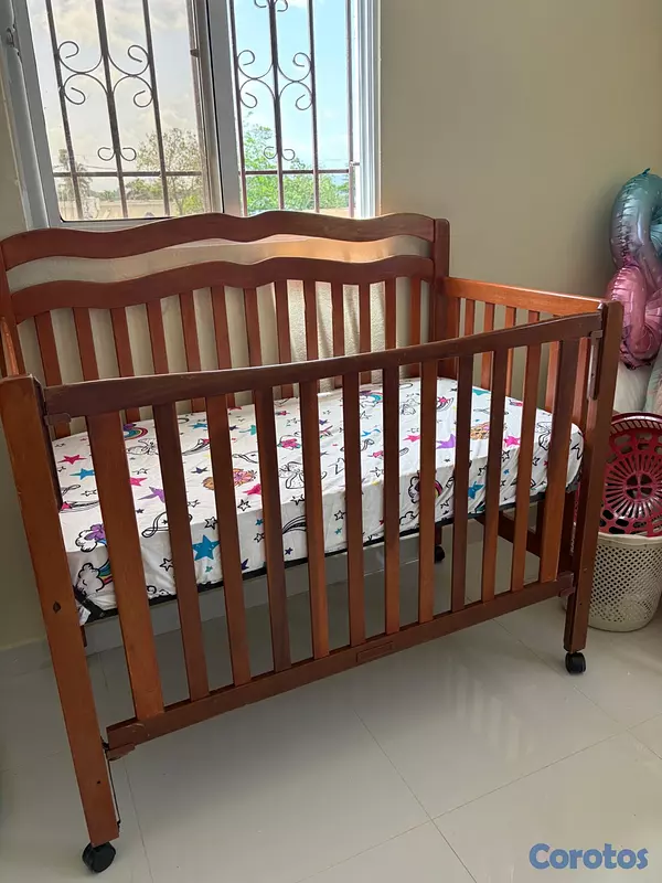 muebles - Cuna Moisés en madera, incluye colchón  2
