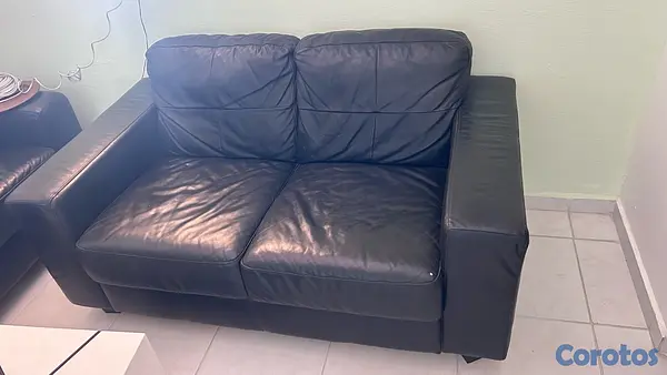 muebles y colchones - juegos de 2 sofás en leader y mesa de centro  3