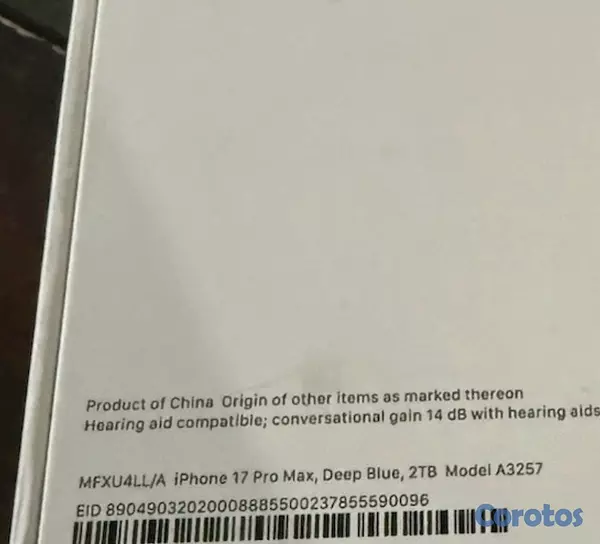 celulares y tabletas - iPhone 17 Pro Max 2TB eSIM Azul – Nuevo Sellado
 3