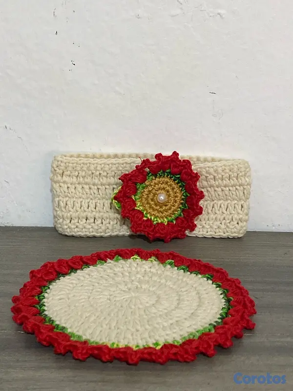 cocina - Set tejido para taza  2