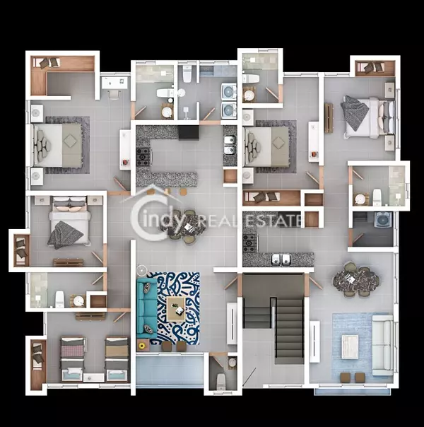apartamentos - Apartamento 80 M2, 2 Habitaciones, Un Parqueo, Area Social. 2