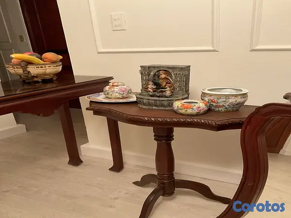 muebles y colchones - Mesa en caoba con su centro   4