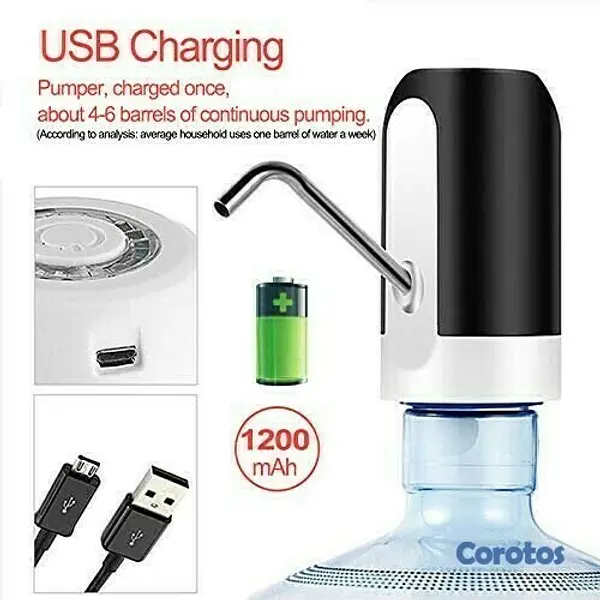 accesorios para electronica - Dispensador de agua recargable, extrae agua del botellon de manera automatica 2