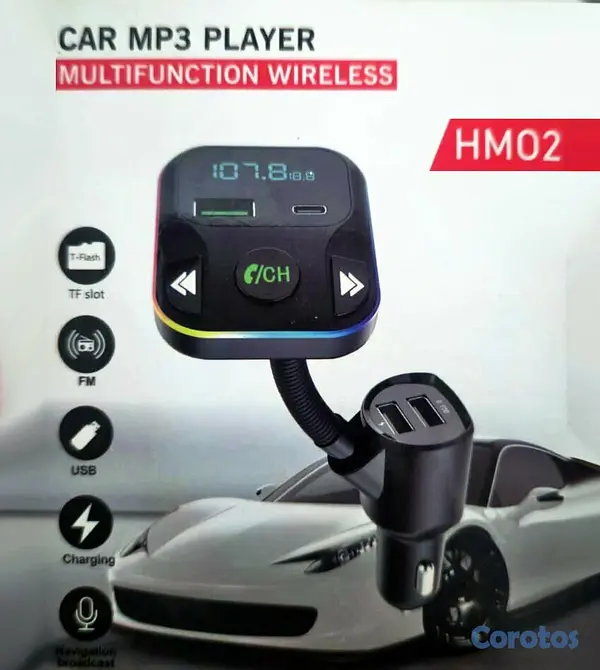 camaras y audio - Adaptor radio wireless, player MP3, FM, cargador U 4
