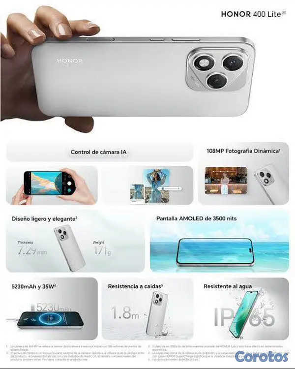 celulares y tabletas - HONOR 400 LITE NIEVO SELLADO 3