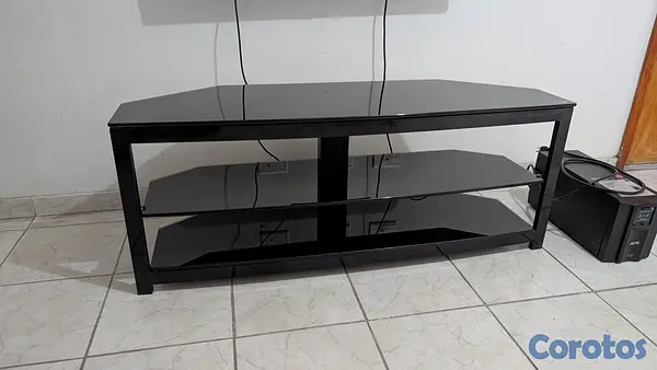 muebles y colchones - MESA de TV (Marca OmniMount) Cristal Templado 9