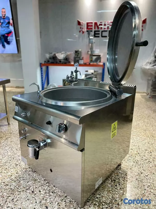 equipos profesionales - Marmita a gas industrial olla sopera caldo salsa 10