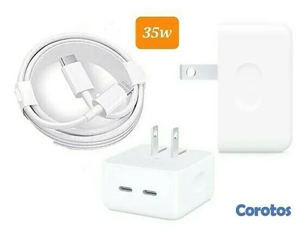 accesorios para electronica - Cargador compacto con puerto USB-C doble de 35W para iPhone 13 2