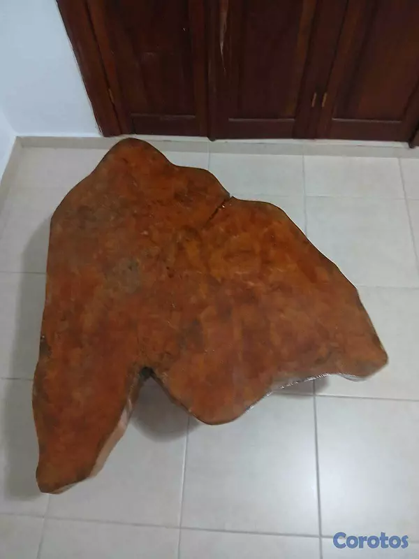 decoración y accesorios - VENDO MESA PARA SALA O TERRAZA TRONCO DE MADERA 3