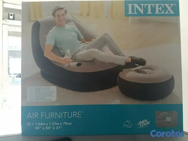 muebles y colchones - Sillon + reposapiés inflable INTEX  3