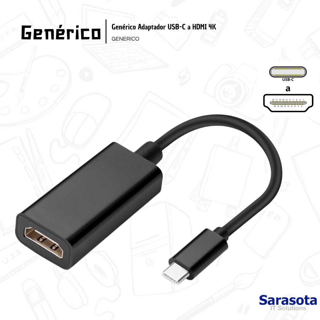 accesorios para electronica - Adaptador USB-C a HDMI 4K 1