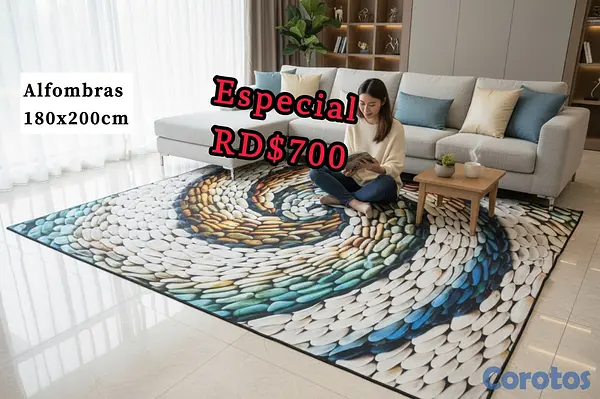 decoración y accesorios - alfombras 3D tamaño grande 180x200cm  5