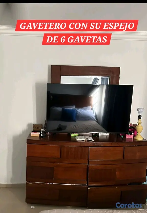 muebles y colchones - JUEGO DE HABITACIÓN EN VENTA, CAOBA PURA, EXCELENTE CONDICIONES. 4
