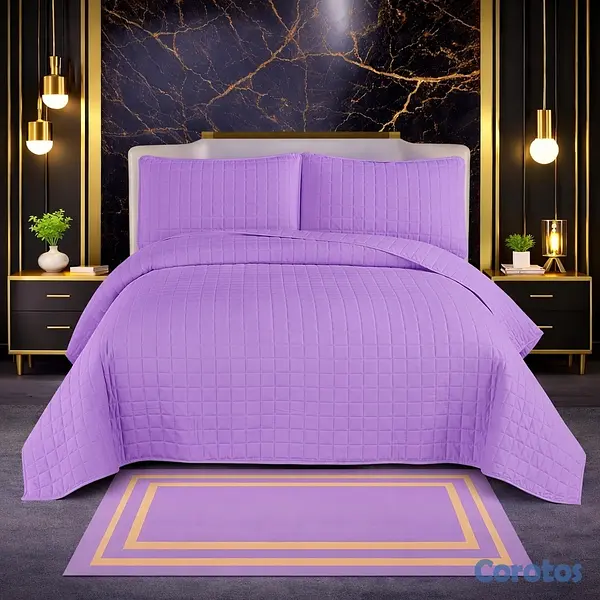 decoración y accesorios - juego de cobertor 4 piezas para cama de 60 8