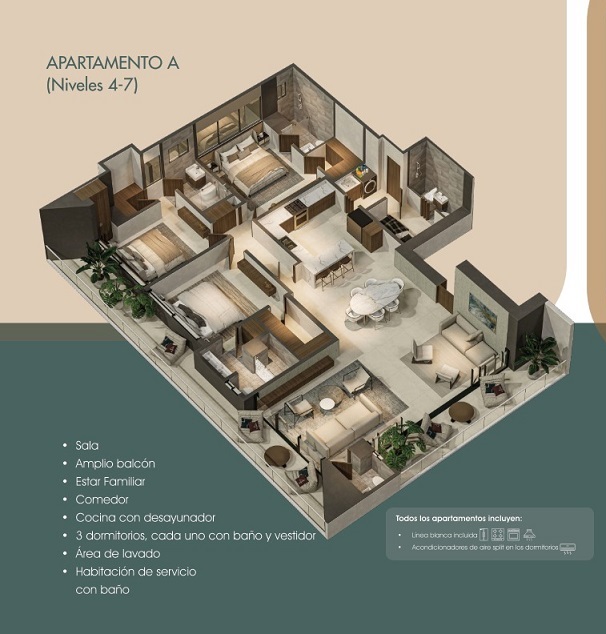 apartamentos - TORRE FAMILIAR PLANOS CERROS GURABO STGO. 2027 1