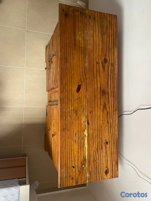 muebles y colchones - gavetero de madera en pino muy bueno 8