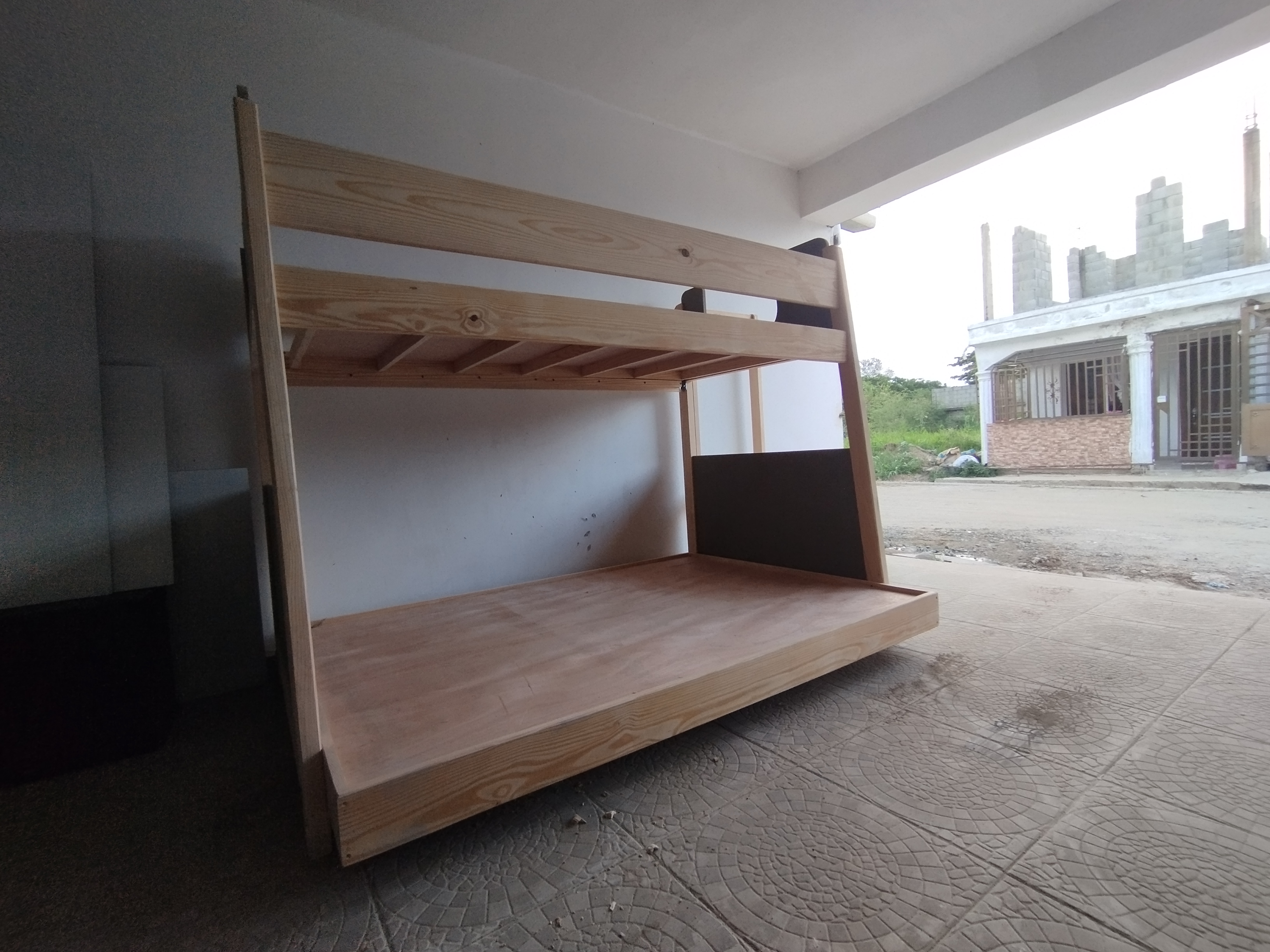muebles y colchones - Camarote en madera natural  0