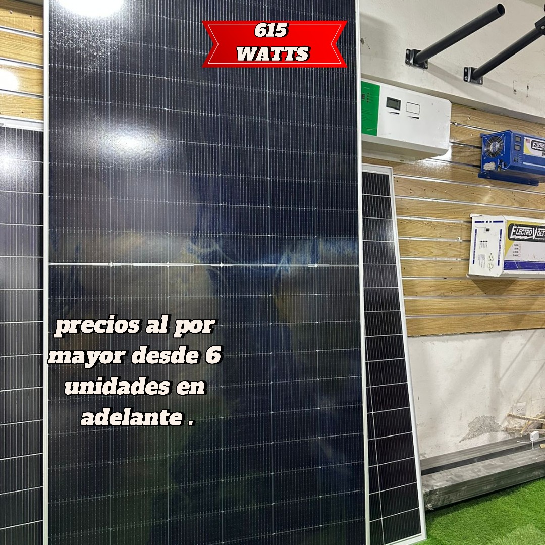 plantas e inversores - PANEL SOLAR 615WATTS BIFACIAL (JACOBO SOLAR )