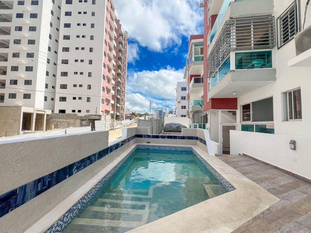 apartamentos - venta de apartamentos de lujo con piscina en santo Domingo norte 