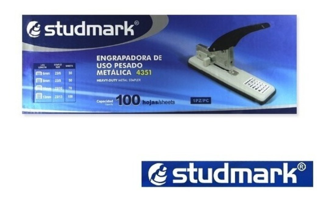 computadoras y laptops - ENGRAPADORA STUDMARK DE USO PESADO DE METAL, PARA 100 HOJAS A LA VEZ 4351 0
