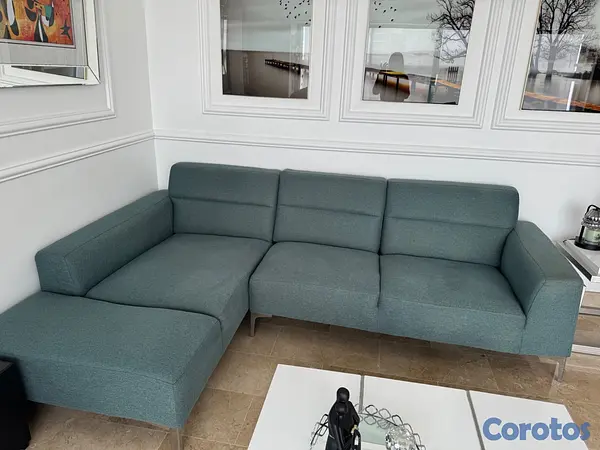 muebles y colchones - Vendo Sofá en L de tres puestos  4