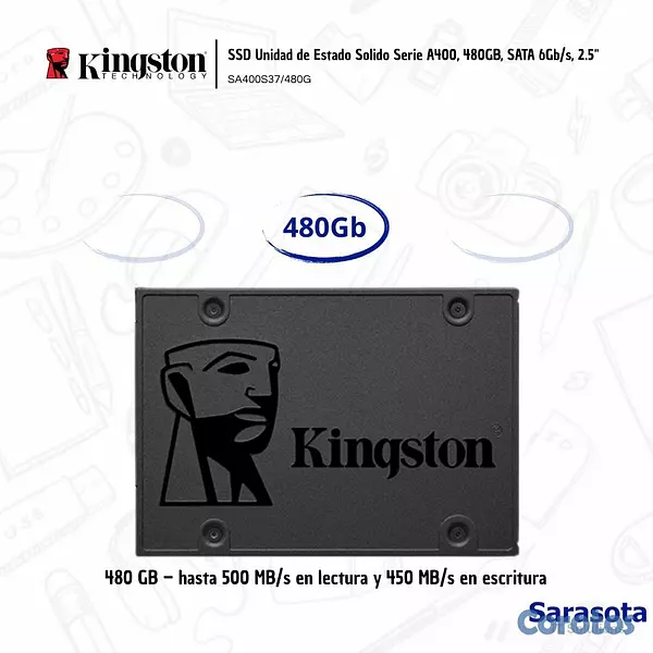 accesorios para electronica - Kingston SSD SATA III A400 480Gb 2