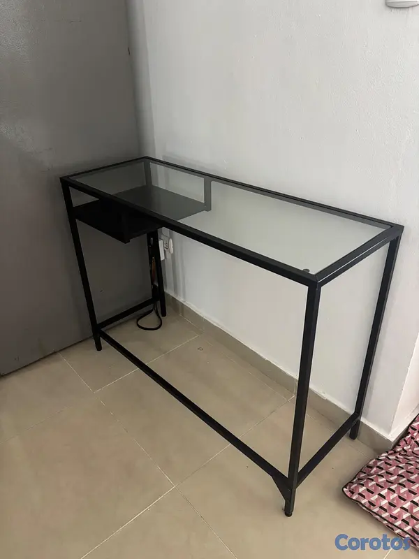 decoración y accesorios - Escritorio de hierro y cristal 2