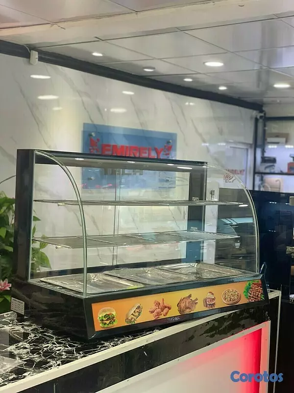 equipos profesionales - Vitrina exhibidora mostrador caliente de comida de 3 niveles 36 pulgadas 10