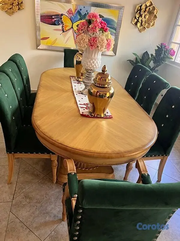 muebles y colchones - JUEGO COMEDOR DE 8 SILLAS IMPORTADO 2