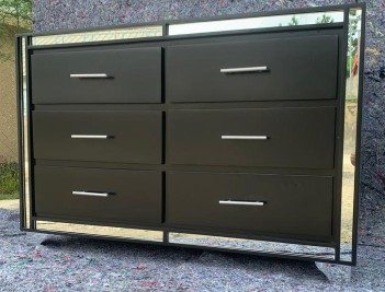 muebles y colchones - Gavetero en madera negro  0