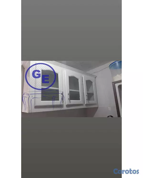 cocina - Gabinete pequeño blanco de cocina  1