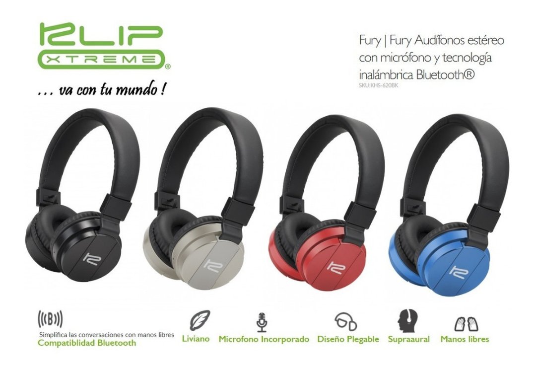 computadoras y laptops - AUDIFONO CON MICROFONO KLIPX, BLUETOOTH PROFESIONALES  0