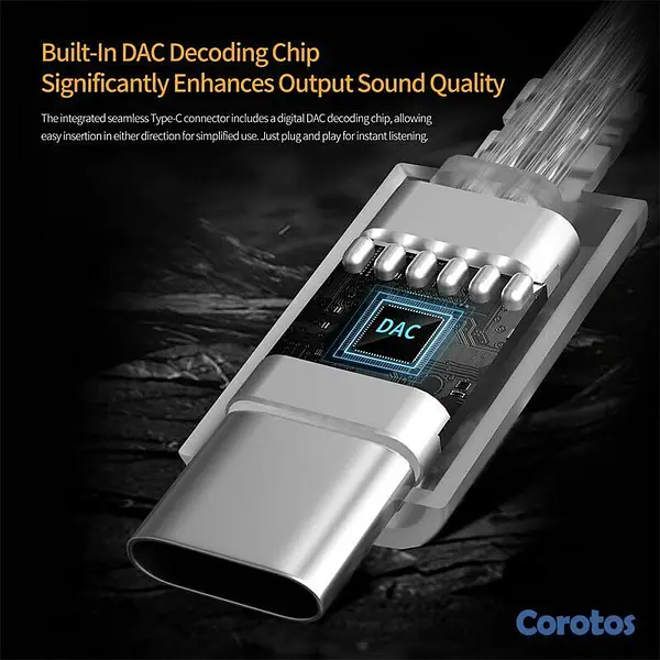 accesorios para electronica - Cable de auriculares tipo USB C con pin QDC/S/C para IEM's KZ 6