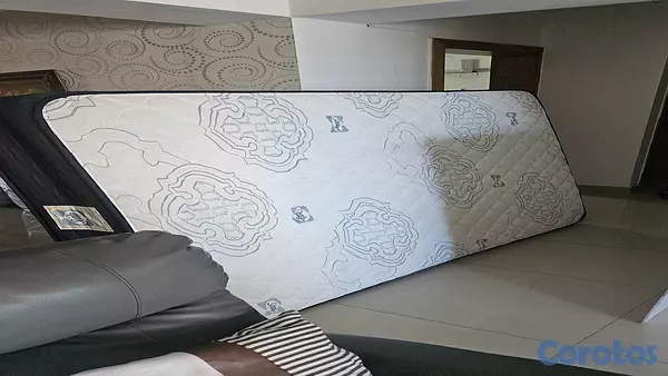 muebles y colchones - Colchon Sealy Queen XL, incluye base con espaldar tapizada 5
