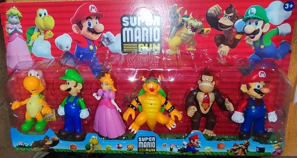 juguetes - SET DE MARIO BROSS SUPER MARIO RUN 6 FIGURAS MARIO BROS 2