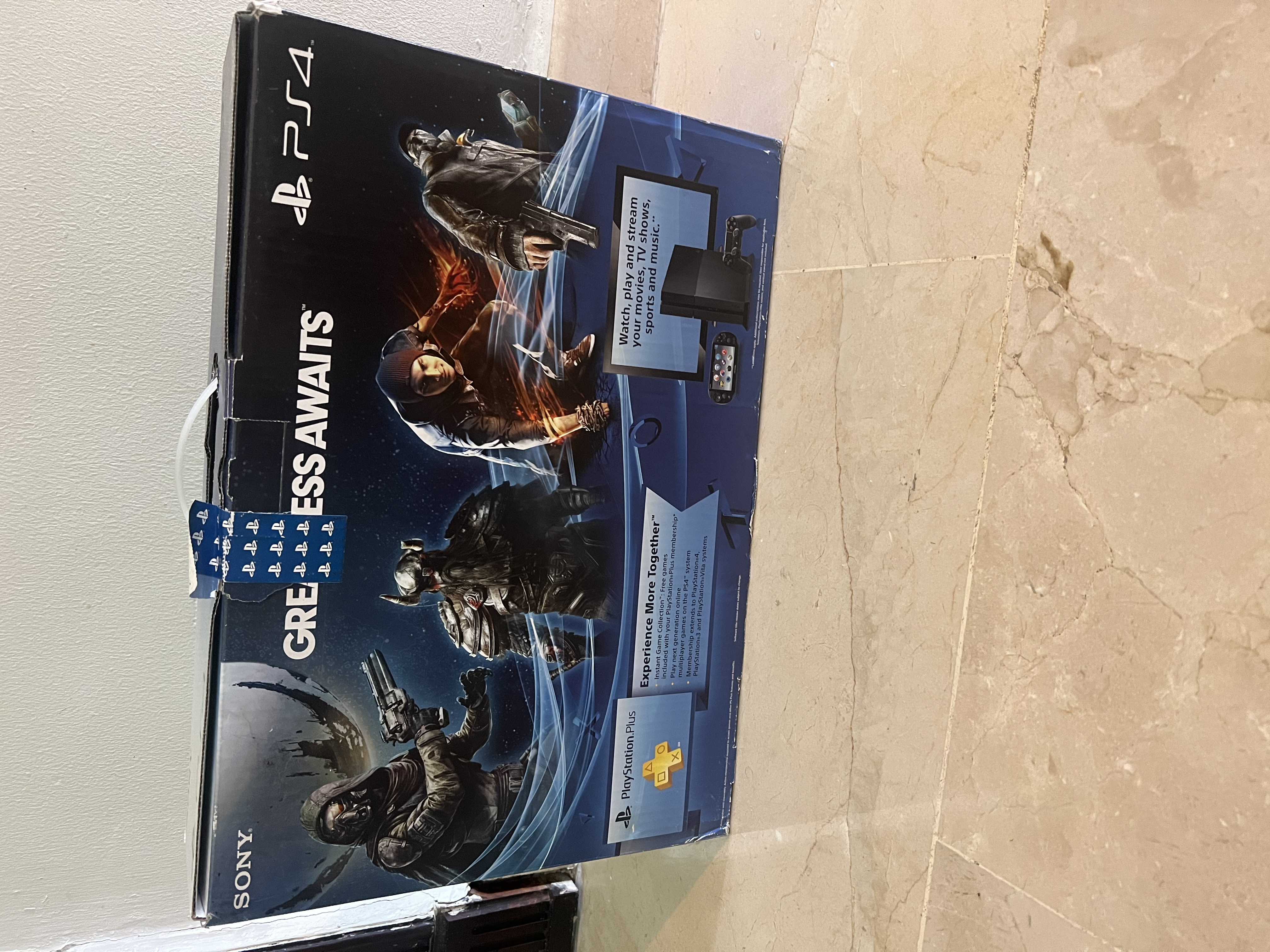 consolas y videojuegos - PS4 con controles y cinta call of duty, como nuevo 0