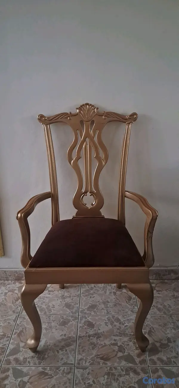 muebles y colchones - vendo 6 sillas en caoba 2