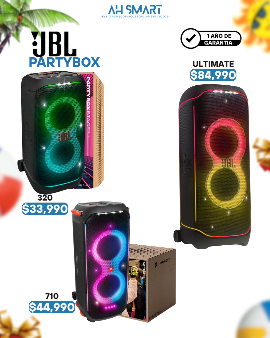 camaras y audio - JBL PartyBox (320, 710, Ultimate) Selladas