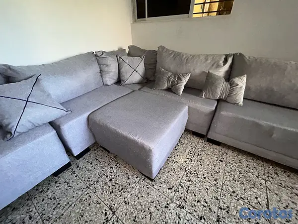 muebles y colchones - mueble modular gris con otoman  3