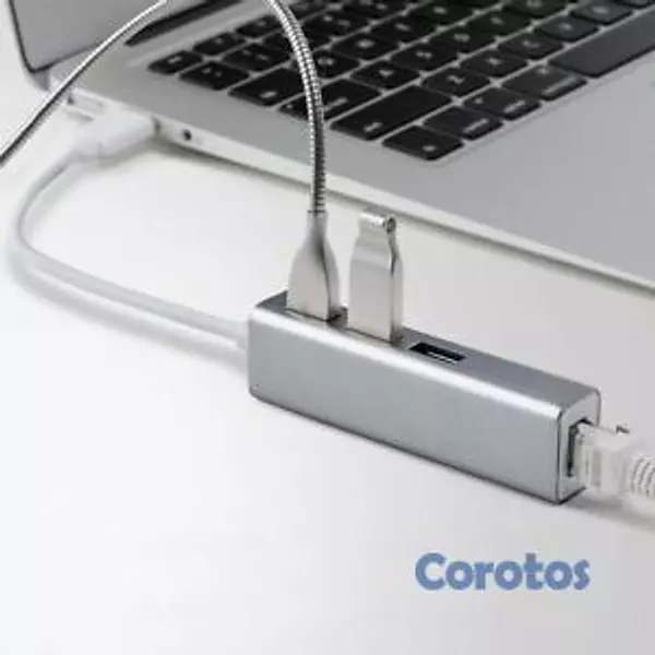 accesorios para electronica - Adaptador 4 en 1 HUB USB y tarjeta de red US21 2