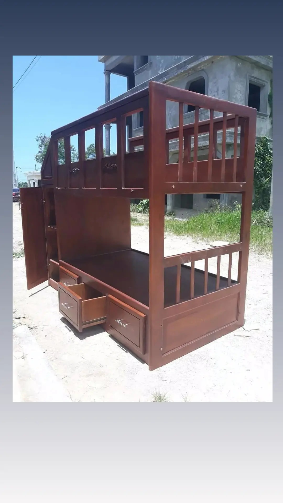 muebles y colchones - Camarote de dos niveles con Armario y gavetas  1