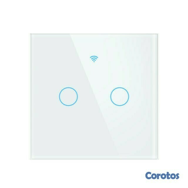 accesorios para electronica - Interruptor tactil WIFI 2 conectores, contecta con Alexa,  no usa neutro
 3