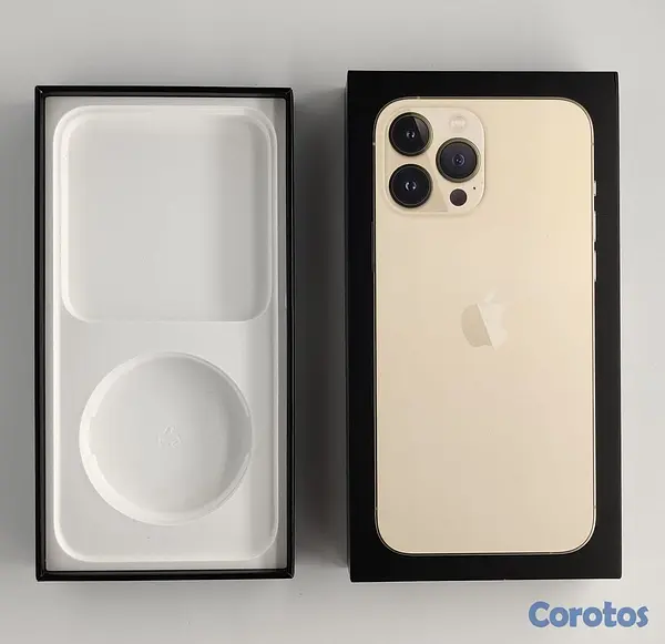 celulares y tabletas - IPhone 13 Pro Max 256gb color dorado en perfecto estado + 2 conver. 3