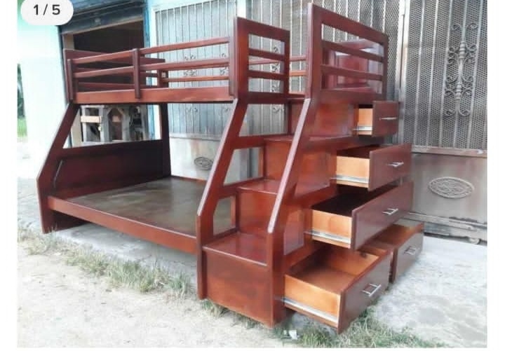 muebles y colchones - Camarote full en madera  0