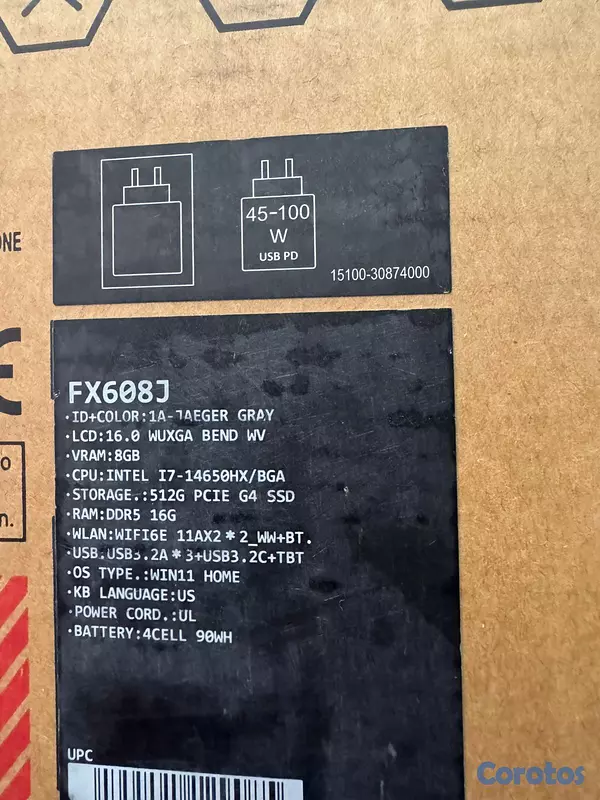 computadoras y laptops - LAPTOP ASUS TUF GAMING F16 2025 RTX5060 512GB SSD  2
