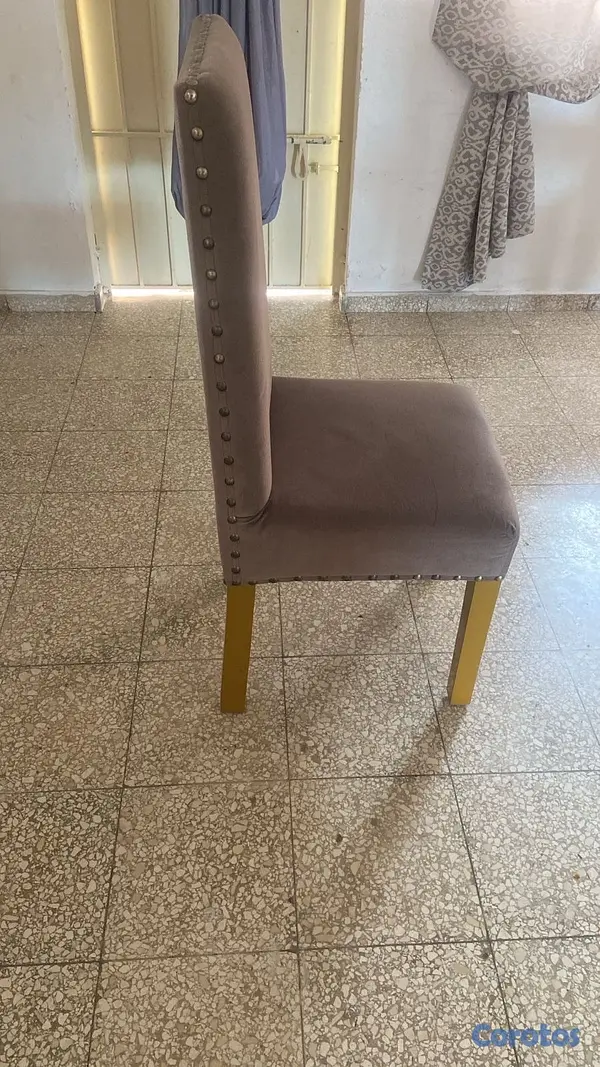 muebles y colchones - comedor barato de 4 sillas tope de mármol  3