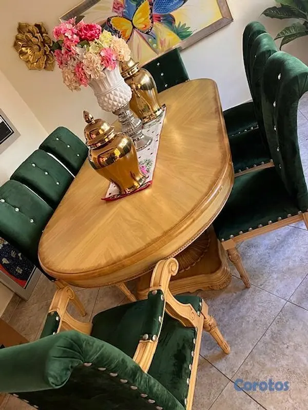 muebles y colchones - JUEGO COMEDOR DE 8 SILLAS IMPORTADO 3