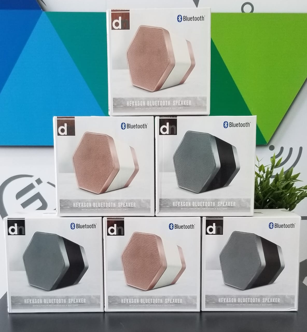 camaras y audio - Bocina DN Hexagonal Bluetooth.